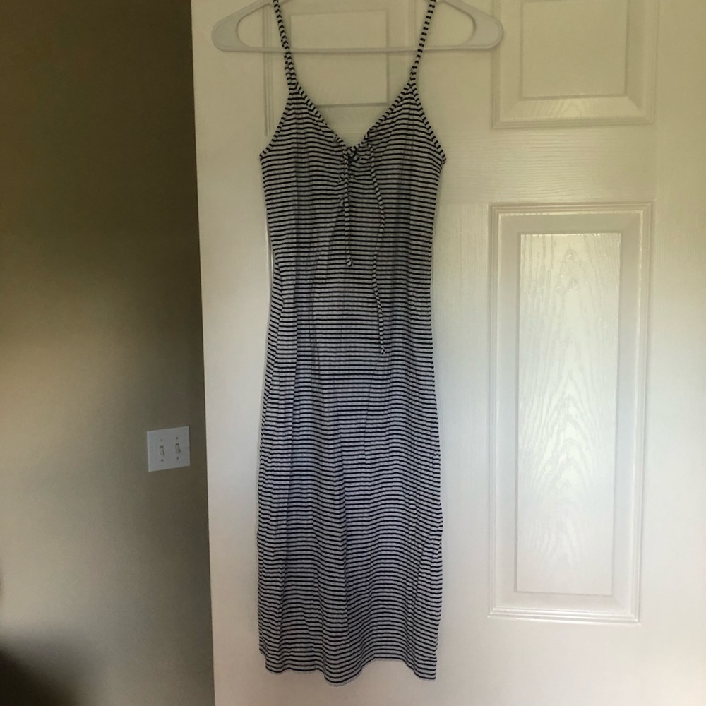 Aeropostale Navy striped midi dress